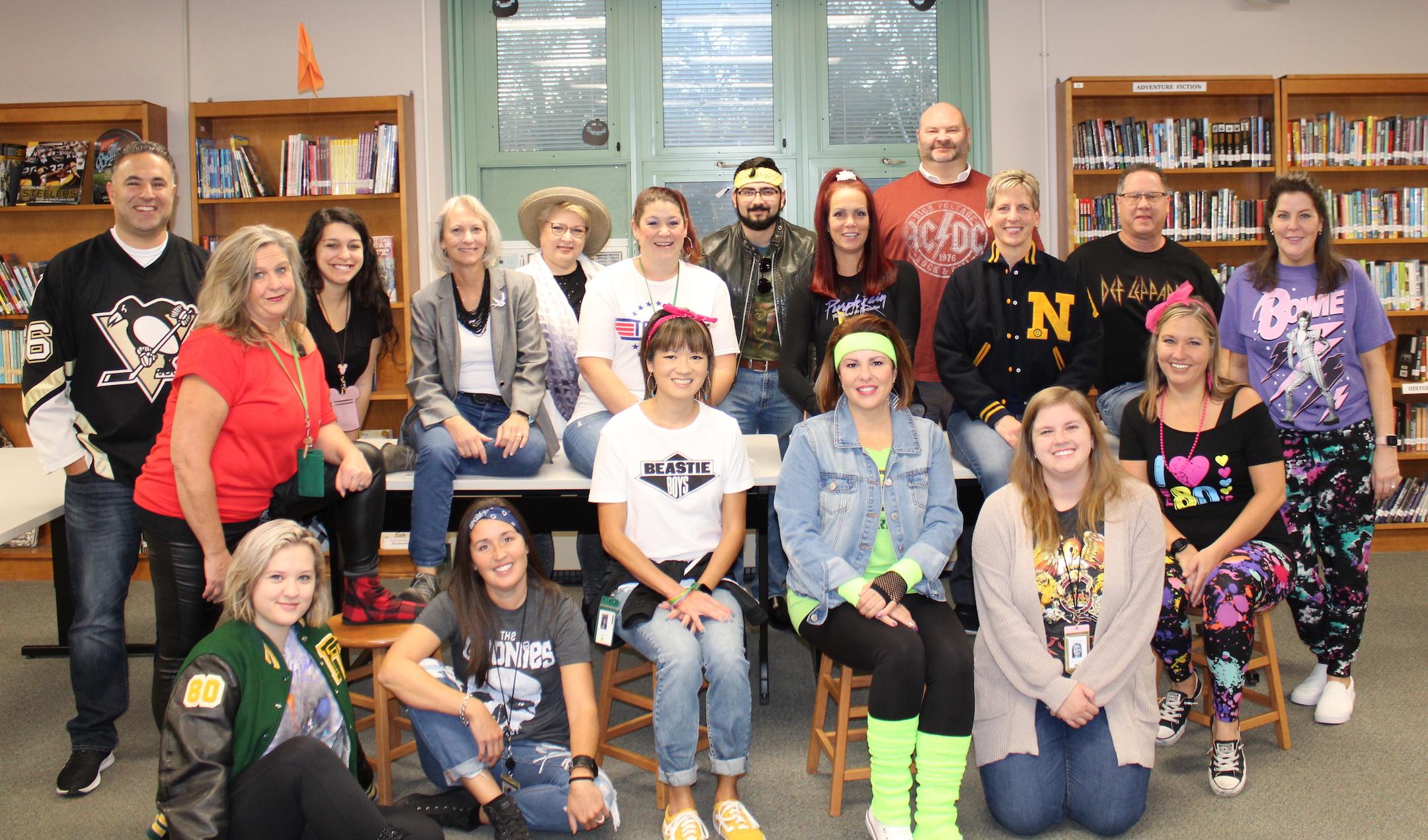 The staff of Trafford Middle School enjoyed the ‘80’s theme day