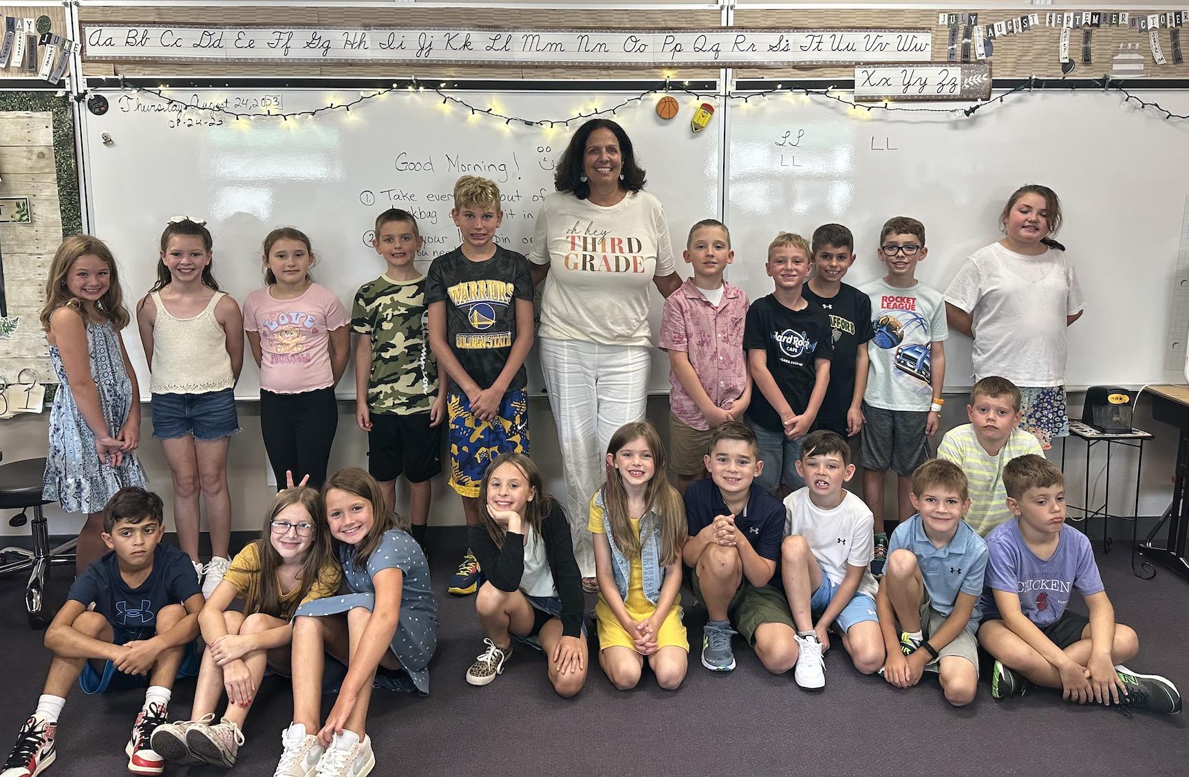 Mrs. Suman and her McCullough Elementary School third-graders
